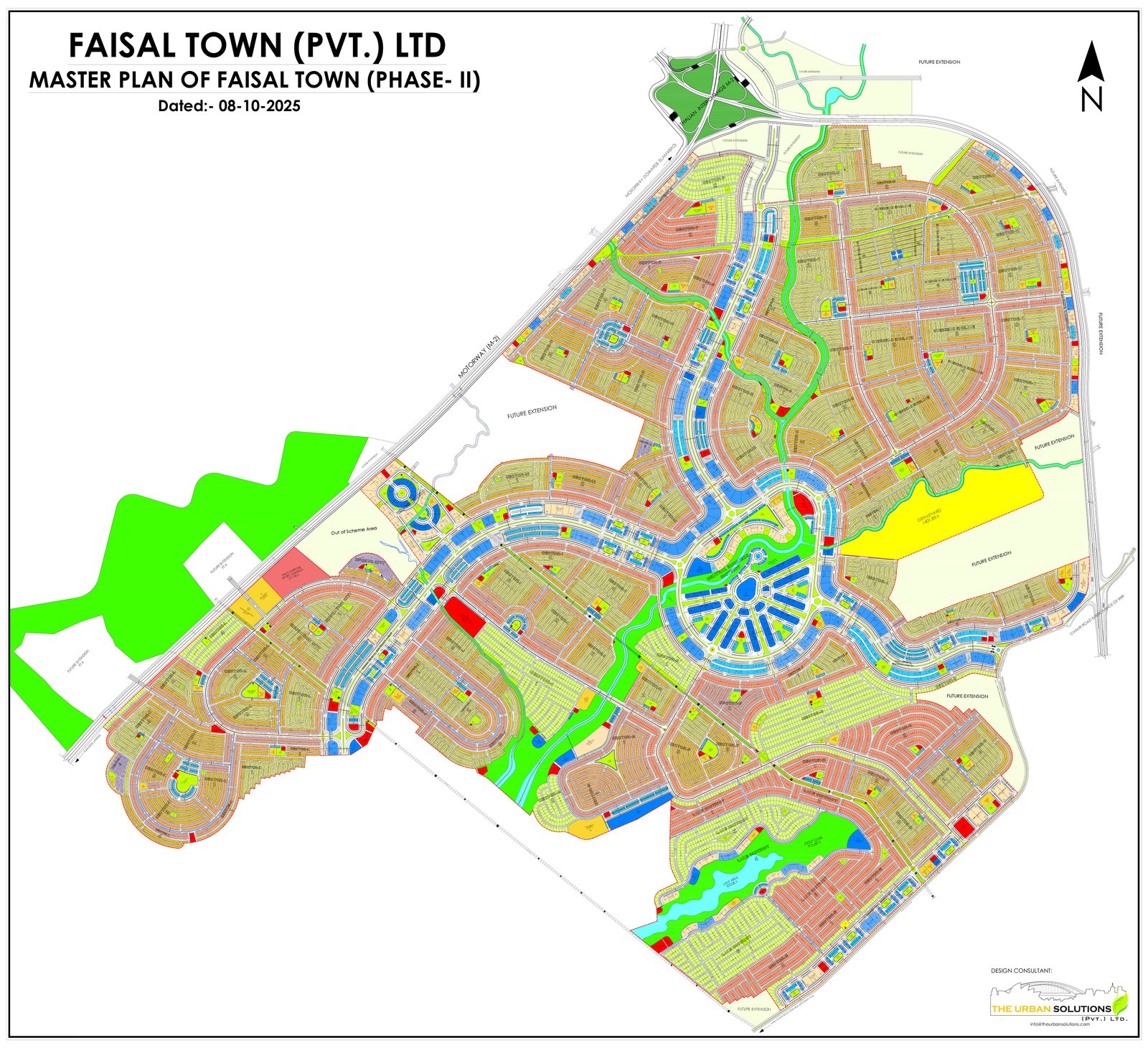 Faisal Town Phase 2 official map preview